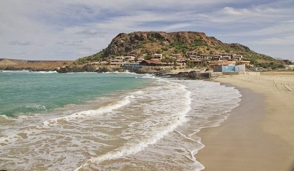 Praia da Cruz, na zona norte de Sal Rei